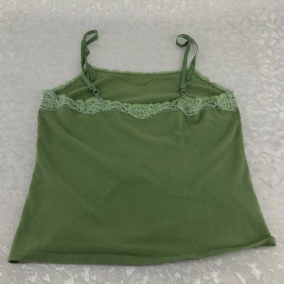 Ann Taylor Petites Green Soft Stretch Lace Cami with Adjustable Straps Size SP - Picture 4 of 12